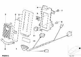 SINGLE PARTS, SA 632, TRUNK diagram for BMW 7 Series E38 740i