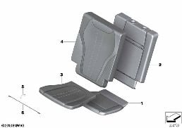 SEAT, REAR, PAD AND COVER, 3RD ROW diagram for BMW X5 F15 30dX