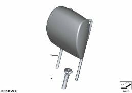SEAT, REAR, HEAD RESTRAINT, 3RD ROW diagram for BMW X5 F15 30dX