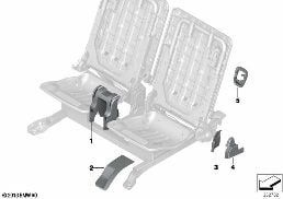 SEAT, REAR, TRIM COVERS, 3RD ROW diagram for BMW X5 F15 30dX