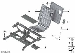 SEAT, REAR, SEAT FRAME, 3RD ROW diagram for BMW X5 F15 30dX