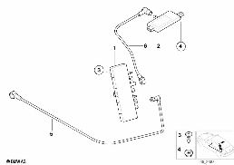 Elem. poj. anteny w szybie tylnej/bocz. diagram for BMW 5 Series E39 520d