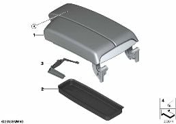 ARMREST, CENTRE CONSOLE diagram for BMW 3 Series E90 320d