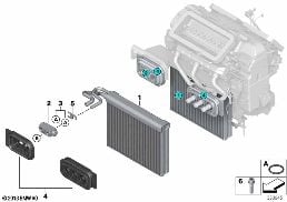 Evaporador / Válvula de expansión diagram for BMW X6 F16 35iX