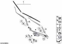 SINGLE WIPER PARTS diagram for BMW X5 F15 30dX