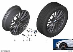 BMW AL rueda M doble radio 405-18'' diagram for BMW 3 Series F30 316i