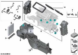 Carcasa p calefacción/aire acond. diagram for BMW X6 F16 35iX