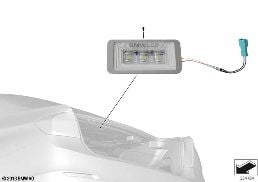 BMW luggage compartment light LED diagram for BMW 7 Series E65 745i