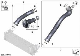CHARGE AIR INDUCTION TRACT diagram for BMW 1 Series F20 125i