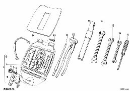 Skrzynka narzędziowa mała diagram for BMW 3 Series E30 325i