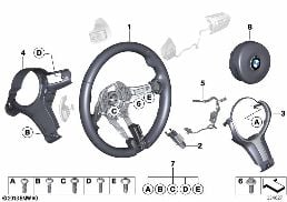 M SPORTS STRNG WHL,AIRBAG,MULTIFUNCTION diagram for BMW 2 Series F22 LCI 220d