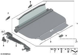 Tendina avvolgibile combi diagram for BMW 5 Series F11 LCI 530dX