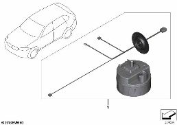 RETROFIT KIT, THEFT ALARM diagram for BMW X5 F15 25d
