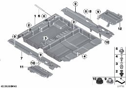 Appoggio fondo bagagliaio diagram for BMW 5 Series F11 LCI 530dX