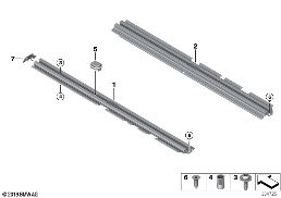 Sistema di ancoraggio diagram for BMW 5 Series F11 LCI 530dX