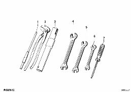 เครื่องมือชุดเล็ก diagram for BMW 5 Series E12 530i