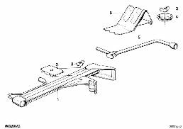 LIFTING JACK diagram for BMW 5 Series E28 533i