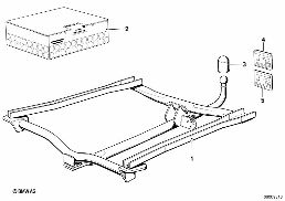 TRAILER HITCH/ELECTR.ATTACHING PARTS diagram for BMW 7 Series E23 728