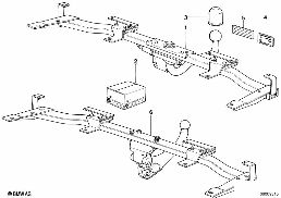 Anhängerkupplung abnehmbar diagram for BMW 7 Series E32 750iL