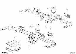 TOWING HITCH, DETACHABLE diagram for BMW 5 Series E34 525tds