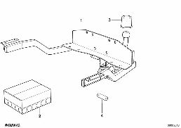 TOWING HITCH, DETACHABLE diagram for BMW 8 Series E31 850Ci