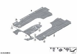 Υποδαπέδια επένδυση εμπρός diagram for BMW 5 Series F07 GT LCI 550iX 4.4