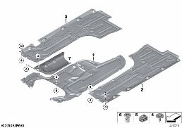 UNDERBODY COVER, FRONT diagram for BMW 5 Series F07 GT LCI 530dX