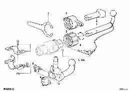 TOWING HITCH, DETACHABLE diagram for BMW 3 Series E30 320i