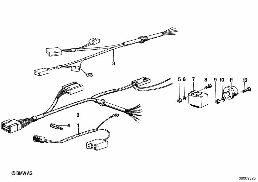 WIRING SET TRAILER COUPLING diagram for BMW 5 Series E12 525