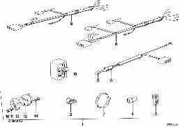 WIRING SET TRAILER COUPLING diagram for BMW 7 Series E23 728