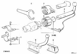 TOWING HITCH, DETACHABLE diagram for BMW 7 Series E23 728
