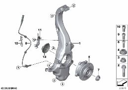 擺動軸承 / 車輪軸承 前部 diagram for BMW X5 F15 40eX