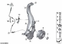 Naklápěcí ložisko/ložisko kola přední diagram for BMW X5 E70 4.8i