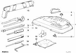 CAR TOOL/TOOL BOX diagram for BMW 8 Series E31 850Ci