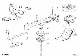 CAR TOOL/LIFTING JACK diagram for BMW 8 Series E31 850Ci