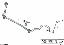STABILIZER, FRONT diagram for BMW X5 F15 30dX
