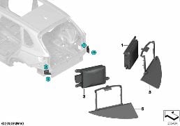 LANE-CHANGE WARNING diagram for BMW X5 F15 40eX