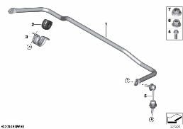 Stabilizátor zadní diagram for BMW X6 F16 35iX