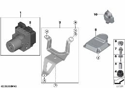 HYDRO UNIT DXC/FASTENING/SENSORS diagram for BMW X5 F15 25d