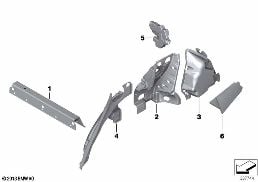 SOUND INSULATING REAR diagram for BMW 5 Series F07 GT LCI 530dX