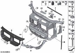 FRONT PANEL diagram for BMW X1 E84 18i