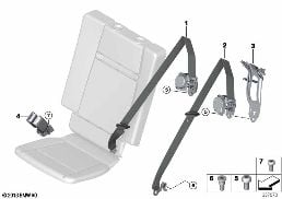 安全帶 第 3 排座椅 diagram for BMW X5 F15 40eX