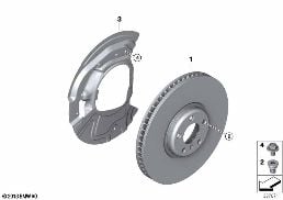 FRONT BRAKE / BRAKE DISC diagram for BMW X6 E71 M