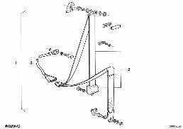 SAFETY BELT FRONT diagram for BMW 5 Series E12 520
