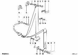FRONT SAFETY BELT MOUNTING PARTS diagram for BMW 5 Series E12 520
