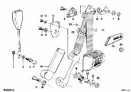 FRONT SAFETY BELT MOUNTING PARTS diagram for BMW 6 Series E24 635CSi