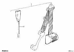 SAFETY BELT FRONT diagram for BMW 3 Series E21 316