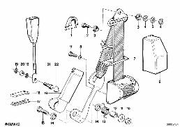 FRONT SAFETY BELT MOUNTING PARTS diagram for BMW 3 Series E21 316