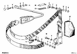 FRONT SAFETY BELT MOUNTING PARTS diagram for BMW 3 Series E21 316