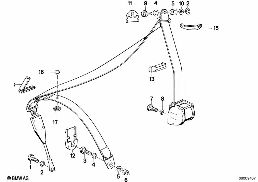 FRONT SAFETY BELT MOUNTING PARTS diagram for BMW 5 Series E28 524td